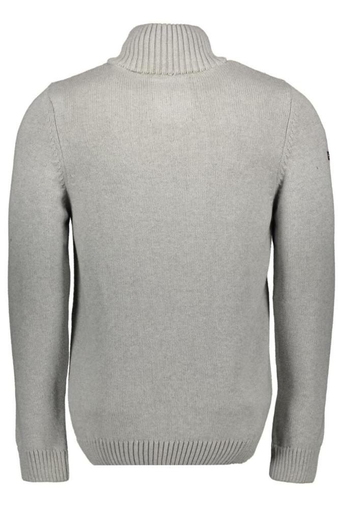 COTON HALF ZIP KNIT M62110706A GREY MARL